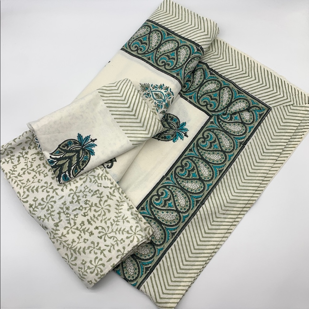 Indian Hand Block Print Cotton Flat sheet